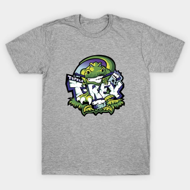 Defunct Tupelo T-Rex Hockey 1998 T-Shirt by LocalZonly